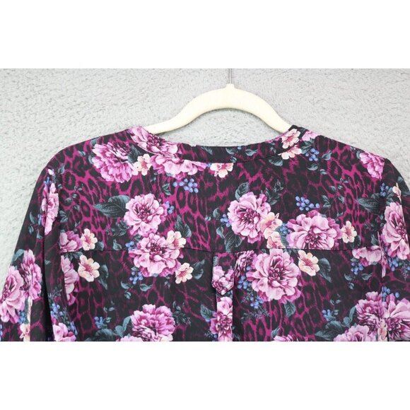 Torrid Harper Floral 3/4 Puff Sleeve Tunic-Size 00 M/L (10)-Pockets - Picture 13 of 13